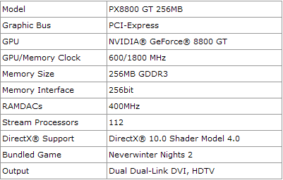 leadtek8800gt256mb - Leadtek lancia la 8800 GT 256MB