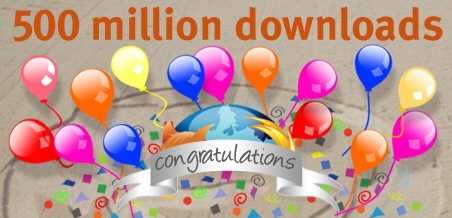 firefox 500 million banner 01 - 500 Milioni di download per Mozilla Firefox