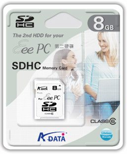 a data 8gb sdhc eee card 01 - A-Data presenta memorie flash per Eee PC