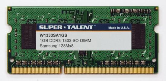 1gb ddr3 so dimm2 - Super Talent a breve memorie DDR3 SO-DIMM per piattaforma Intel Centrino 2