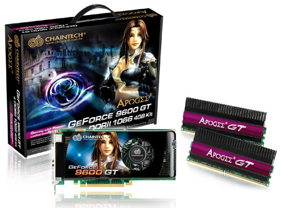 chaintech 9600 gt apogee gt bundle 01 - Chaintech presenta la 9600GT con memorie DDR2 Apogee