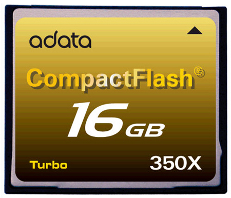 a data 16gb compactflash 350x card 01 - Da A-Data un CompactFlash ad alta velocità