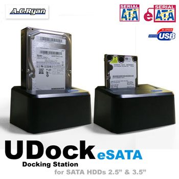 ac ryan udock esata  docking  station 01 - A.C. Ryan presenta la nuova docking station per hard disk UDock