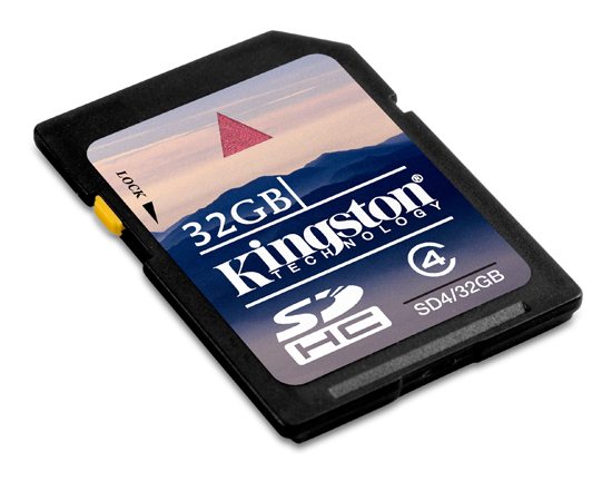 kingston 32gb sdhc card 01 - Disponibili da Kingston memorie SDHC da 32GB