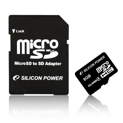 silicon power 8gb microsdhc card 01 - Da Silicon-Power memoria microSDHC da 8GB