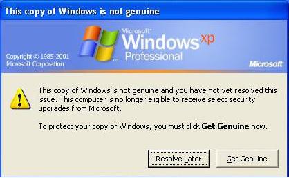 wga 1 - Aggiornamenti per il WGA di Windows XP