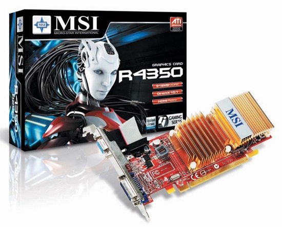 msi radeon hd 4350 512mb 01 - Prime immagini per la MSI HD Radeon 4350