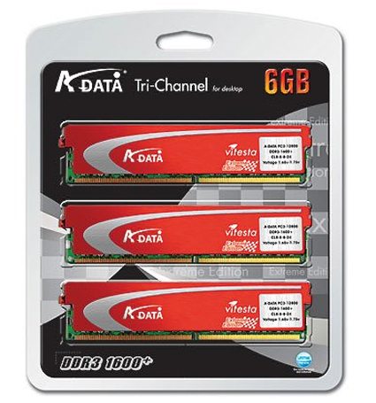 a data triple channel ddr3 kit 02 - A-Data presenta memorie DDR3 per Core i7