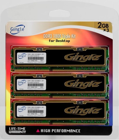 gingle 6gb ddr3 1800 kit 01 - Gingle presenta kit memoria DDR3 per Core i7