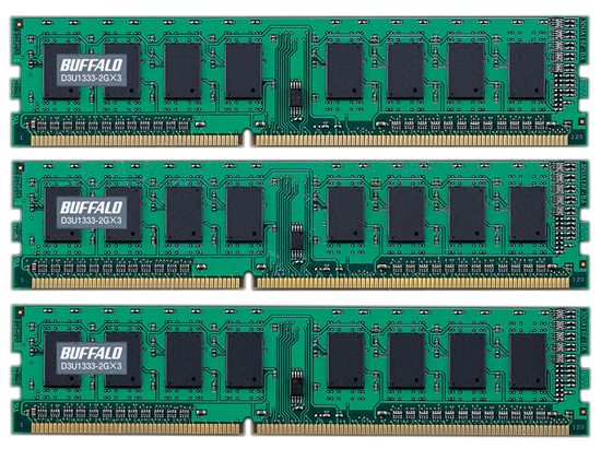 buffalo d3u1333 2gx3 kit 01 - Da Buffalo nuove memorie DDR3 Triple Channel