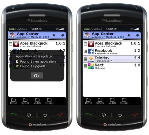 10 6 08 bb app center - RIM avvia BlackBerry Application Storefront