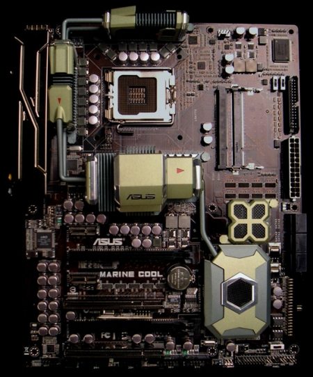 asus marine cool board concept 01 - Marine Cool: concept di scheda madre da parte di Asus