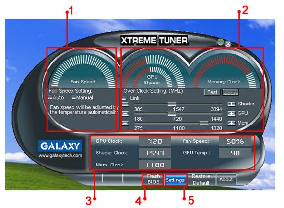 galaxysoftware - Galaxy presenta il software Xtreme Tuner Overclocking