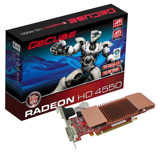 gecube radeon hd 4550 01 - Raffreddamento passivo per la GeCube Radeon HD 4550