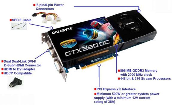 Gigabyte GeForce GTX 260 OC 01 - Gigabyte a lavoro su una GeForce GTX 260 Overclocked