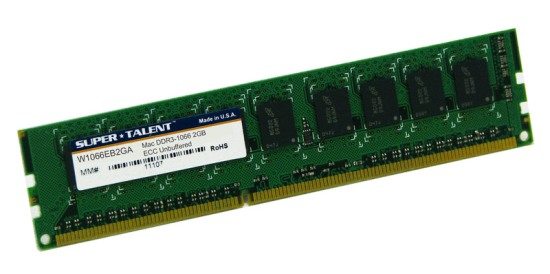 mac ddr3 ecc udimm big - Super Talent presenta moduli DDR3 certificati per piattaforma Apple