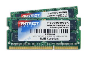 patriotddr2 - Disponibili da Patriot nuove memorie DDR2 SODIMM da 4GB e 8GB