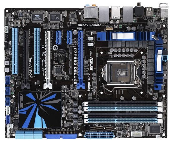 Asus P7P55D Deluxe board 01 - Prime immagini per l'Asus P7P55D Deluxe, una nuova motherboard P55