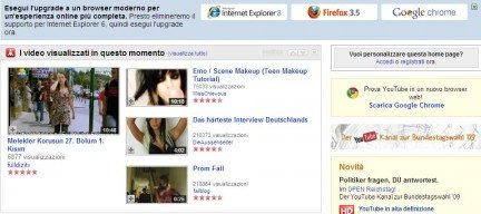 youtubeie6 - Youtube abbandona il supporto a Internet Explorer 6