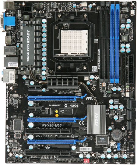 MSI NF980 G65 mobo 4 - Primi dettagli per la motherboard MSI nForce 980a SLI