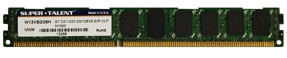 Super Talent DDR3 1333 VLP DIMM 01 - Da Super Talent memorie DDR3 low-profile per Server