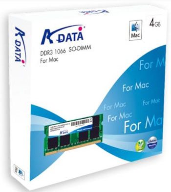 A Data 4GB DDR3 1066 Mac 01 - Disponibile da A-Data kit memorie DDR3 per Mac