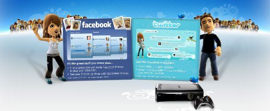 bgSkinSocialPage v01 - Twitter e Facebook in arrivo, a breve, su Xbox 360