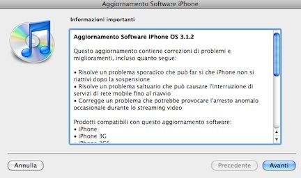 iphoneos 312 - Apple rilascia un nuovo aggiornamento firmware 3.1.2 per iPhone e iPod Touch