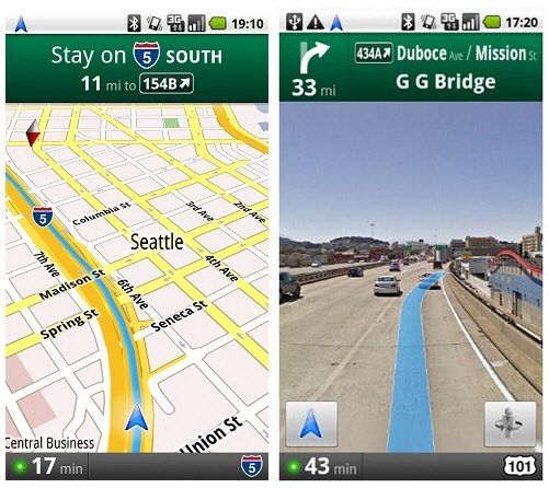 Google Maps Navigation 01 - Google Maps Navigation disponibile su Google Android