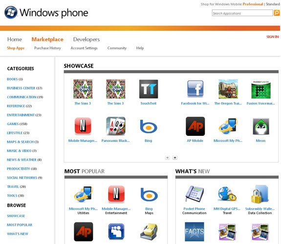 Microsoft Windows Marketplace for Mobile 01 - Windows Marketplace disponibile anche su PC