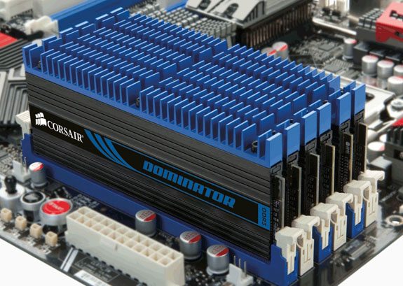 Corsair Dominator six DDR3 DIMMs 01 - Corsair presenta un kit Dominator DDR3 da 24GB