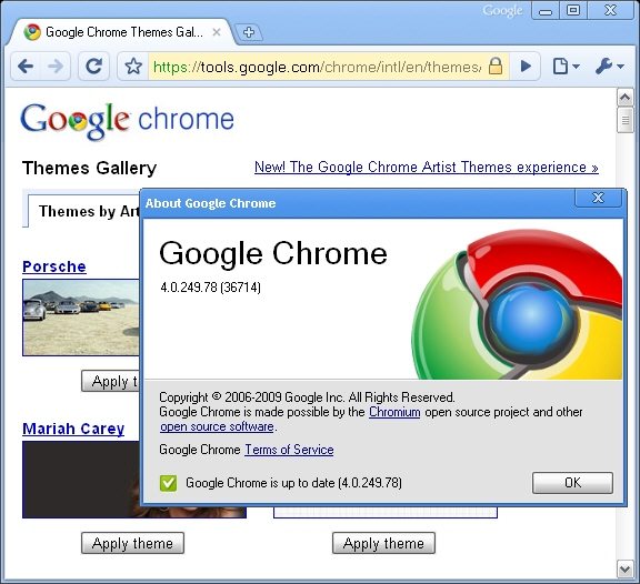 Google Chrome 4.0.249.78 01 - Google Chrome 4.0, versione stabile per utenti Windows