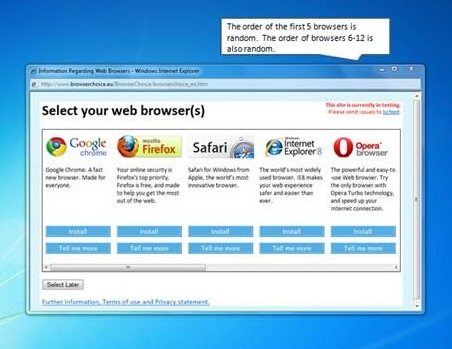 Microsoft Windows browser ballot screen 01 - Browser ballot screen ufficiale dalla prossima settimana