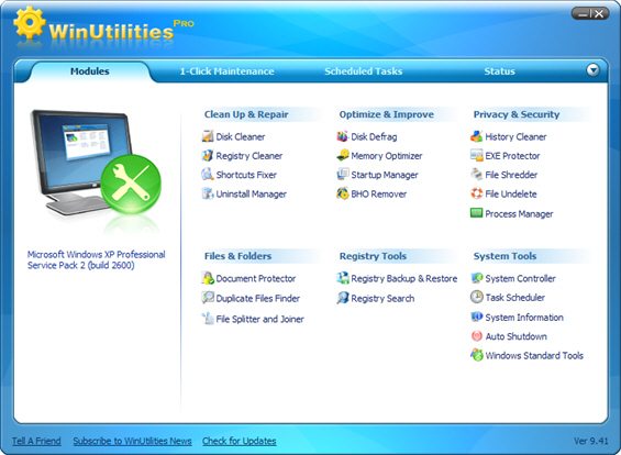 WinUtilities Pro - Software of the Week: WinUtilities Pro 9.41