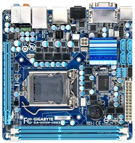 gigabytega h55nusb3board02 - Ufficiale la motherboard Gigabyte mini-ITX GA-H55N-USB3