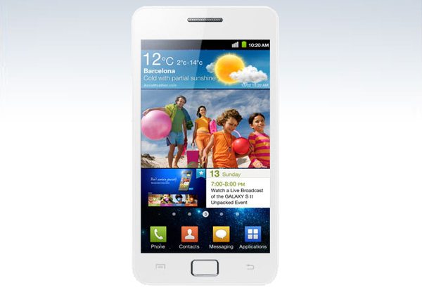 white samsung galaxy s 2