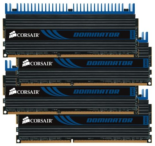 Corsair Dominator DDR3 quad kit 01 - Corsair presenta kit quad channel DDR3-1866 da 32GB