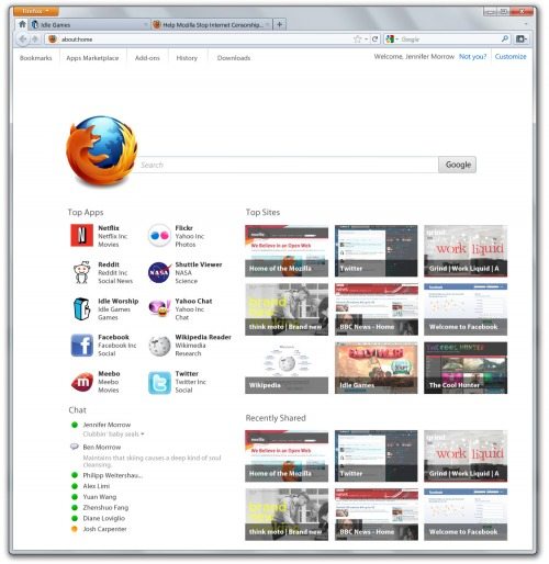 firefox home tab mockup - Interessanti novità per Firefox 12