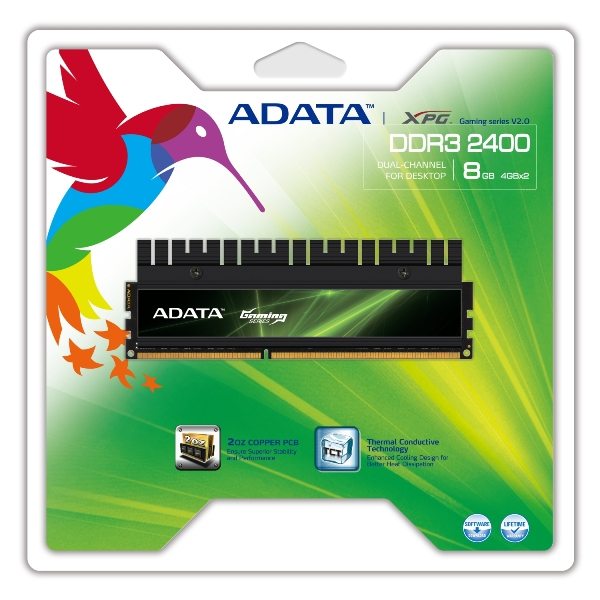 ADATA XPG Gaming DDR3 2400 - A-DATA annuncia il lancio di un kit memorie DDR3 XPG Gaming da 2400MHz