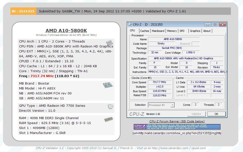 48a - AMD A10-5800K "rompe" il muro dei 7.30 GHz