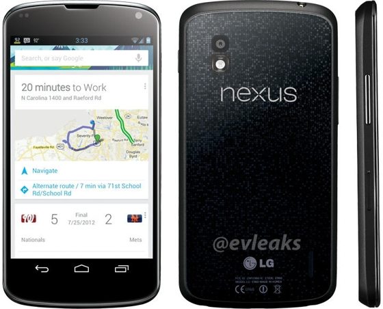 LG Google Nexus 4 - LG Nexus 4: disponibili le prime immagini ufficiali