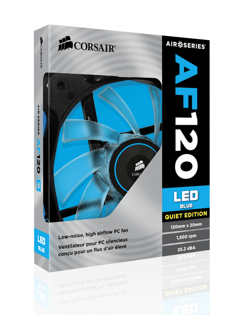 3D BOX AF120 LED BLUE 794x1024 - Corsair annuncia nuove ventole Air Series AF140 LED e AF120 LED